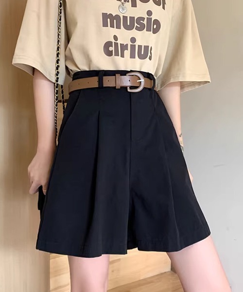 Dream garden(ドリームガーデン)の「ベルト付きショートパンツ 2点セット(その他パンツ・レディース・ブラック/ベージュ/カーキ・M/S/XL/L)」の8枚目の写真