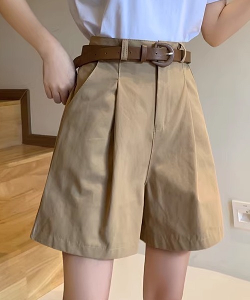 Dream garden(ドリームガーデン)の「ベルト付きショートパンツ 2点セット(その他パンツ・レディース・ブラック/ベージュ/カーキ・M/S/XL/L)」の16枚目の写真