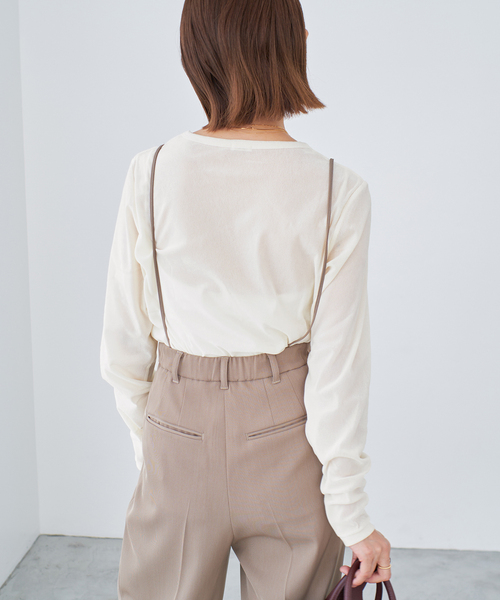 IENA（イエナ）の「フロッキーチュール ロングスリーブプルオーバー（T