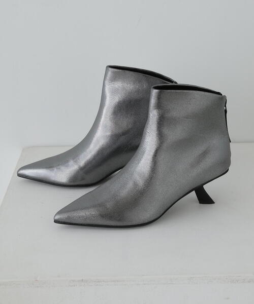 N.（N. Natural Beauty Basic）（エヌエヌナチュラルビューティーベーシック）の「◆ポインテッドショートブーツ（ブーツ・レディース・ブラック/シルバー・22.5/23.5/24.5）」の8枚目の写真