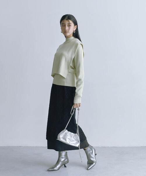 N.（N. Natural Beauty Basic）（エヌエヌナチュラルビューティーベーシック）の「◆ポインテッドショートブーツ（ブーツ・レディース・ブラック/シルバー・22.5/23.5/24.5）」の15枚目の写真