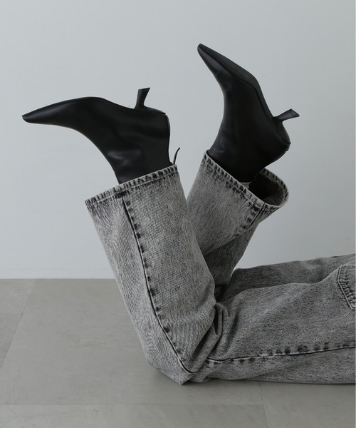 N.（N. Natural Beauty Basic）（エヌエヌナチュラルビューティーベーシック）の「◆ポインテッドショートブーツ（ブーツ・レディース・ブラック/シルバー・22.5/23.5/24.5）」の2枚目の写真