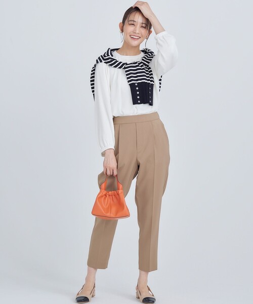 組曲（クミキョク）の「ジョーゼットシフォン タックブラウス（シャツ/ブラウス・レディース・ネイビー系/アイボリー系/ローズ系・3/2）」の13枚目の写真