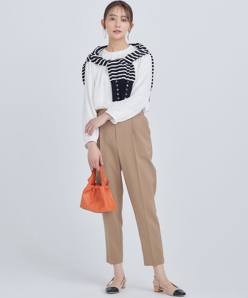 組曲（クミキョク）の「ジョーゼットシフォン タックブラウス（シャツ/ブラウス・レディース・ネイビー系/アイボリー系/ローズ系・3/2）」の14枚目の写真