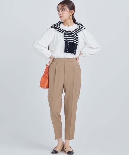 組曲（クミキョク）の「ジョーゼットシフォン タックブラウス（シャツ/ブラウス・レディース・ネイビー系/アイボリー系/ローズ系・3/2）」の15枚目の写真