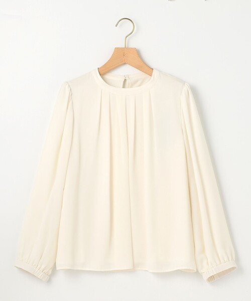 組曲（クミキョク）の「ジョーゼットシフォン タックブラウス（シャツ/ブラウス・レディース・ネイビー系/アイボリー系/ローズ系・3/2）」の16枚目の写真