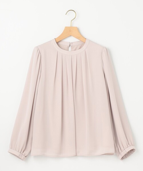 組曲（クミキョク）の「ジョーゼットシフォン タックブラウス（シャツ/ブラウス・レディース・ネイビー系/アイボリー系/ローズ系・3/2）」の17枚目の写真