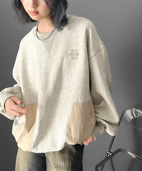 Java（ジャバ）の「《JaVa ジャバコラボ》大人カジュアルの進化版。胸刺繍裏起毛異素材コンビBigポケットステッチ使いスウェット（スウェット・メンズ・チャコールグレー/ブラック/オートミール・MEDIUM/LARGE/X-LARGE/SMALL）」の14枚目の写真