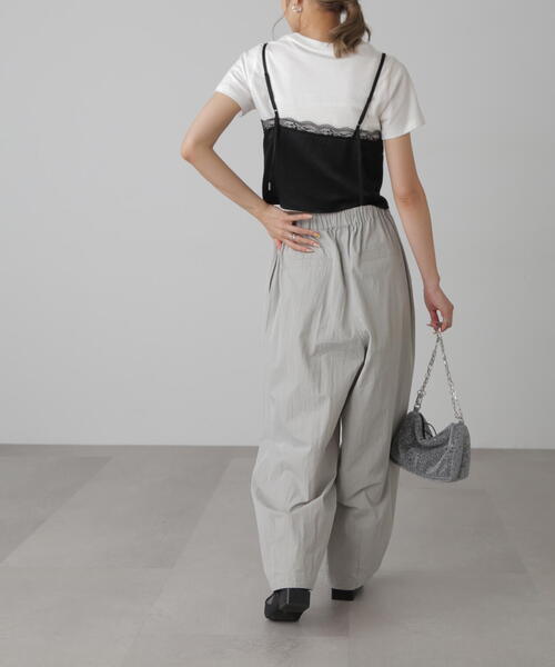 FREE'S MART（フリーズマート）の「◆サテンレースキャミソール（キャミソール・レディース・グレー/ブラック・FREE）」の11枚目の写真