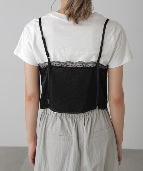 FREE'S MART（フリーズマート）の「◆サテンレースキャミソール（キャミソール・レディース・グレー/ブラック・FREE）」の14枚目の写真