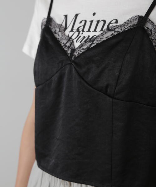 FREE'S MART（フリーズマート）の「◆サテンレースキャミソール（キャミソール・レディース・グレー/ブラック・FREE）」の20枚目の写真