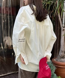 【WILLOW】ワンポイント刺繍オーバースリープシャツ