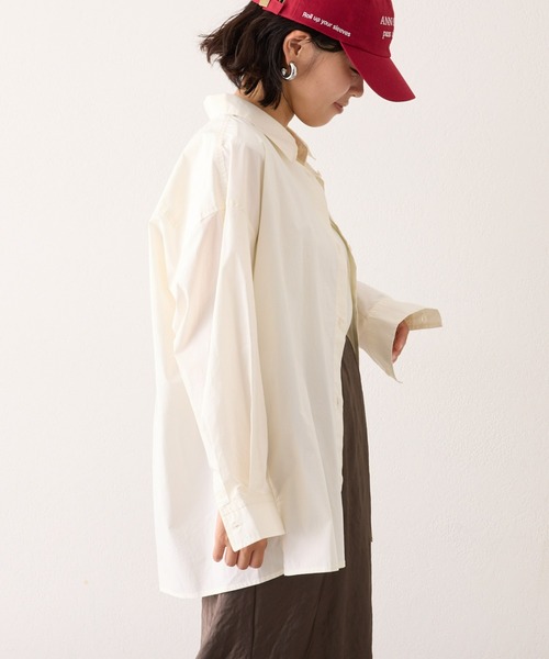 WILLOW(ウィロー)の「【WILLOW】ワンポイント刺繍オーバースリープシャツ(シャツ/ブラウス・レディース・ホワイト・ONE SIZE)」の12枚目の写真