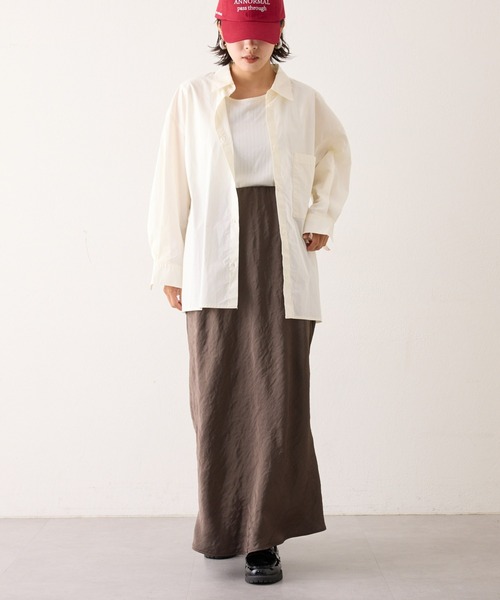 WILLOW(ウィロー)の「【WILLOW】ワンポイント刺繍オーバースリープシャツ(シャツ/ブラウス・レディース・ホワイト・ONE SIZE)」の13枚目の写真