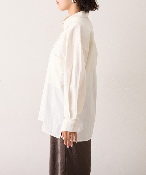 WILLOW(ウィロー)の「【WILLOW】ワンポイント刺繍オーバースリープシャツ(シャツ/ブラウス・レディース・ホワイト・ONE SIZE)」の18枚目の写真