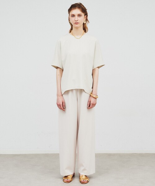 cloenc(クロエンス)の「◆【手洗い可】ドレープワイドパンツ(その他パンツ・レディース・ブラック/ナチュラル・01/02/03)」の1枚目の写真