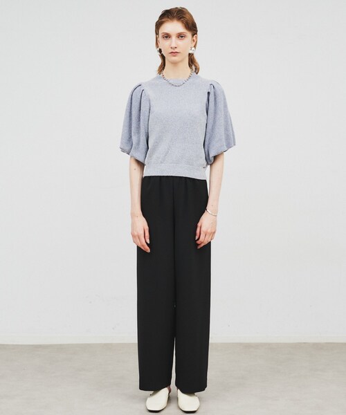 cloenc(クロエンス)の「◆【手洗い可】ドレープワイドパンツ(その他パンツ・レディース・ブラック/ナチュラル・01/02/03)」の2枚目の写真