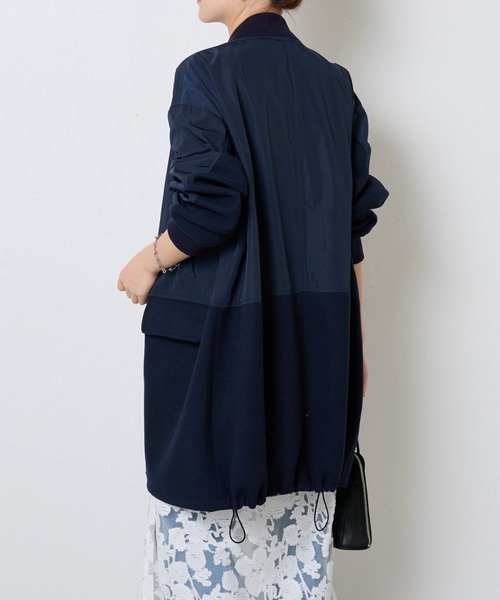 COLLAGE GALLARDAGALANTE（コラージュガリャルダガランテ）の「MA-1コンビブルゾン（ブルゾン・レディース・ネイビー/キャメル・FREE）」の5枚目の写真