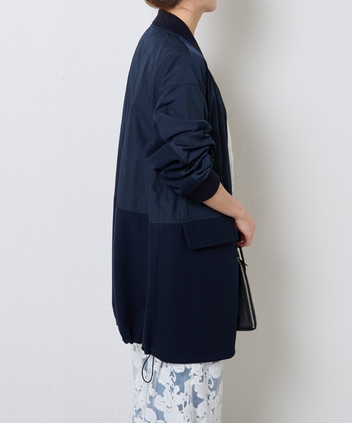 COLLAGE GALLARDAGALANTE（コラージュガリャルダガランテ）の「MA-1コンビブルゾン（ブルゾン・レディース・ネイビー/キャメル・FREE）」の7枚目の写真