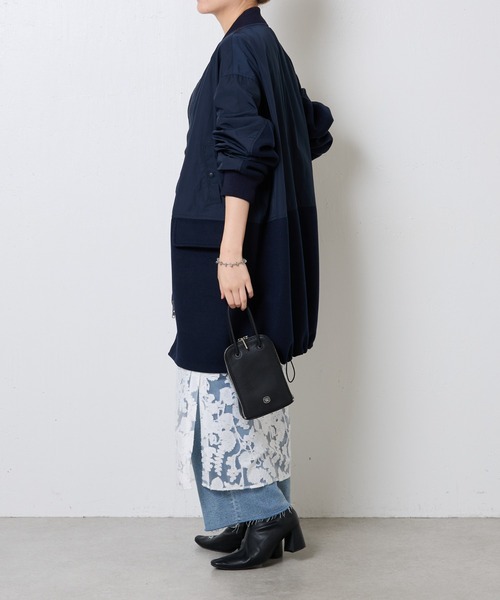 COLLAGE GALLARDAGALANTE（コラージュガリャルダガランテ）の「MA-1コンビブルゾン（ブルゾン・レディース・ネイビー/キャメル・FREE）」の9枚目の写真