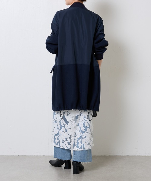 COLLAGE GALLARDAGALANTE（コラージュガリャルダガランテ）の「MA-1コンビブルゾン（ブルゾン・レディース・ネイビー/キャメル・FREE）」の10枚目の写真