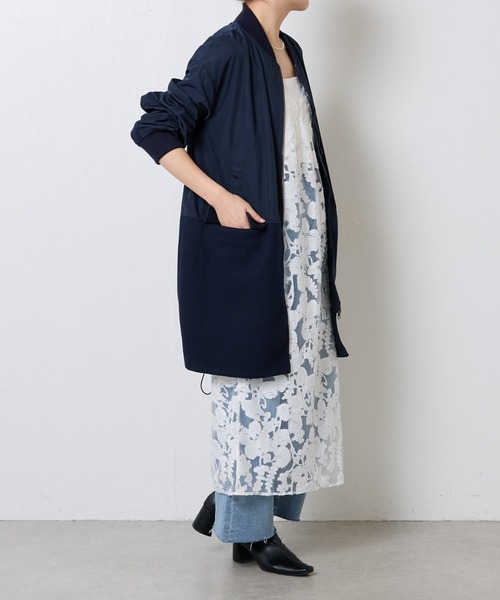 COLLAGE GALLARDAGALANTE（コラージュガリャルダガランテ）の「MA-1コンビブルゾン（ブルゾン・レディース・ネイビー/キャメル・FREE）」の11枚目の写真