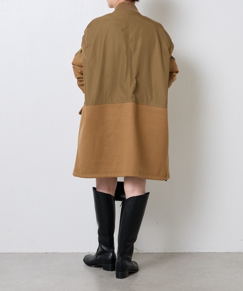 COLLAGE GALLARDAGALANTE（コラージュガリャルダガランテ）の「MA-1コンビブルゾン（ブルゾン・レディース・ネイビー/キャメル・FREE）」の18枚目の写真