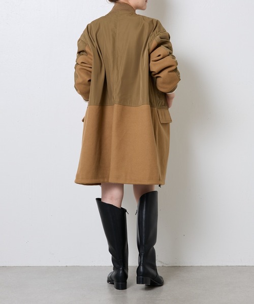 COLLAGE GALLARDAGALANTE（コラージュガリャルダガランテ）の「MA-1コンビブルゾン（ブルゾン・レディース・ネイビー/キャメル・FREE）」の19枚目の写真