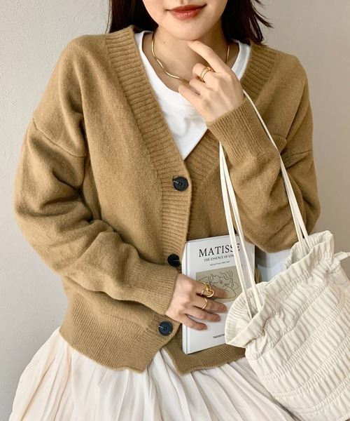 SHEPP(シープ)の「ワンポイントデザイン ミドルカーディガン(カーディガン/ボレロ・レディース・ブラック/ベージュ/グリーン・F)」の22枚目の写真