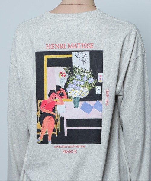 CREOLME(クレオルム)の「(CREOLME)グラフィックアートロングTシャツ(Tシャツ/カットソー・レディース・グレー/ホワイト系その他/ブラウン・FREE)」の17枚目の写真