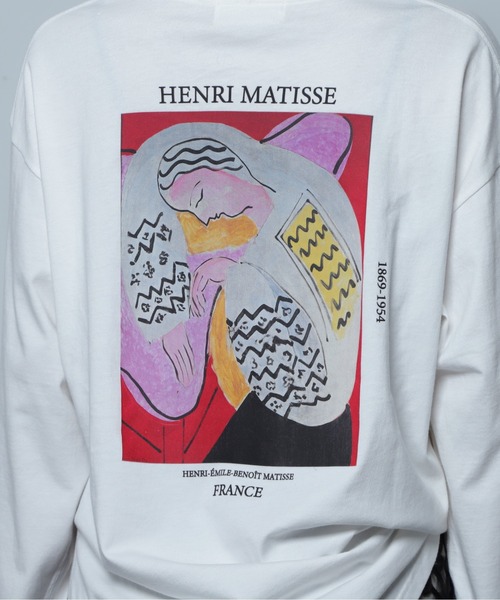 CREOLME(クレオルム)の「(CREOLME)グラフィックアートロングTシャツ(Tシャツ/カットソー・レディース・グレー/ホワイト系その他/ブラウン・FREE)」の10枚目の写真