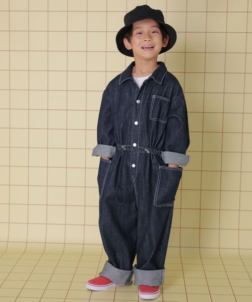 LEPSIM（レプシィム）の「【KIDS】デニムオールインワン　148841（サロペット/オーバーオール・キッズ・ワンウォッシュ・130）」の2枚目の写真