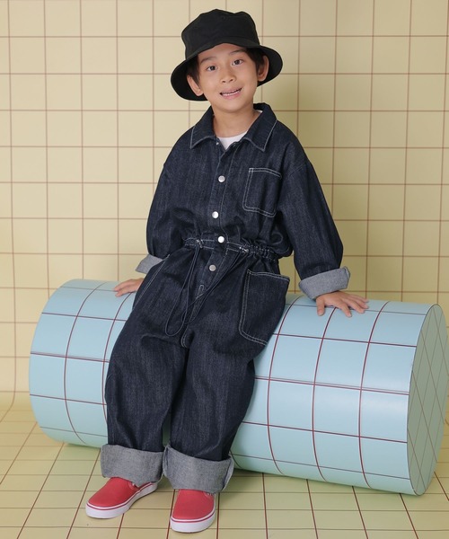 LEPSIM（レプシィム）の「【KIDS】デニムオールインワン　148841（サロペット/オーバーオール・キッズ・ワンウォッシュ・130）」の3枚目の写真