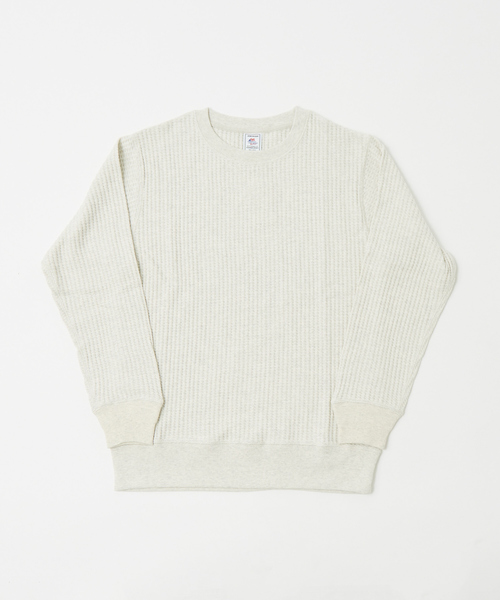 JEMORGAN(ジェーイーモーガン)の「【JEMORGAN/ジェーイーモーガン】ビッグワッフル クルーネック カットソー(Tシャツ/カットソー・メンズ・グレー/ブラック/サックスブルー/スモークピンク/ホワイト/ネイビー/ホワイト系その他/グリーン・M/L/XL)」の2枚目の写真