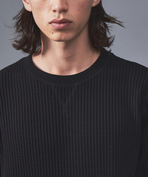 JEMORGAN(ジェーイーモーガン)の「【JEMORGAN/ジェーイーモーガン】ビッグワッフル クルーネック カットソー(Tシャツ/カットソー・メンズ・グレー/ブラック/サックスブルー/スモークピンク/ホワイト/ネイビー/ホワイト系その他/グリーン・M/L/XL)」の11枚目の写真