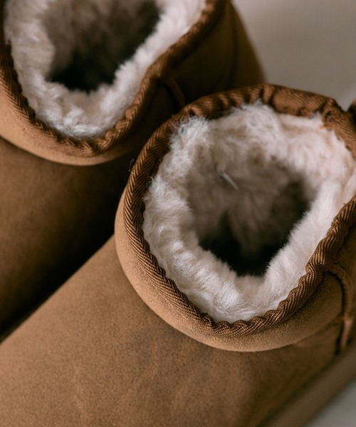 OLIVE des OLIVE（オリーブデオリーブ）の「ムートンブーツ（ブーツ・レディース・ベージュ/キャメル・MEDIUM/LARGE）」の8枚目の写真