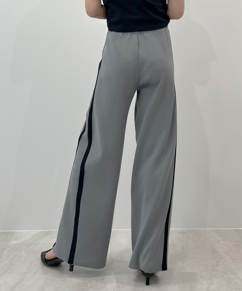 Futier land（フューティアランド）の「ライン配色ワイドニットパンツ（その他パンツ・レディース・ブラック/グレー・MEDIUM/LARGE）」の19枚目の写真