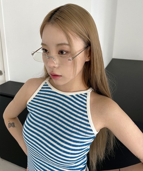 4INT.（フォイント）の「リムレス スクエア フレーム メガネ（メガネ・メンズ・シルバー・FREE）」の19枚目の写真