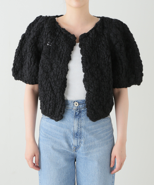 plage（プラージュ）の「HAND KNIT ジャンボスラブ カーディガン