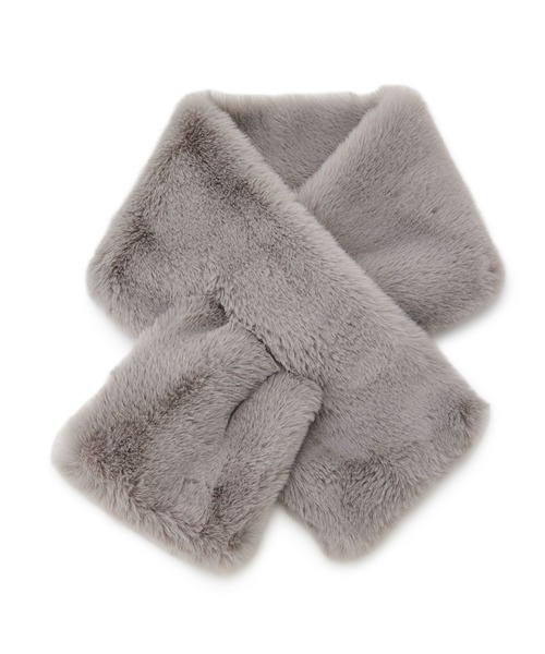 VIS（ビス）の「ボリュームファーティペット（マフラー・レディース・ベージュ系その他/ライトグレー/キナリ・FREE）」の3枚目の写真