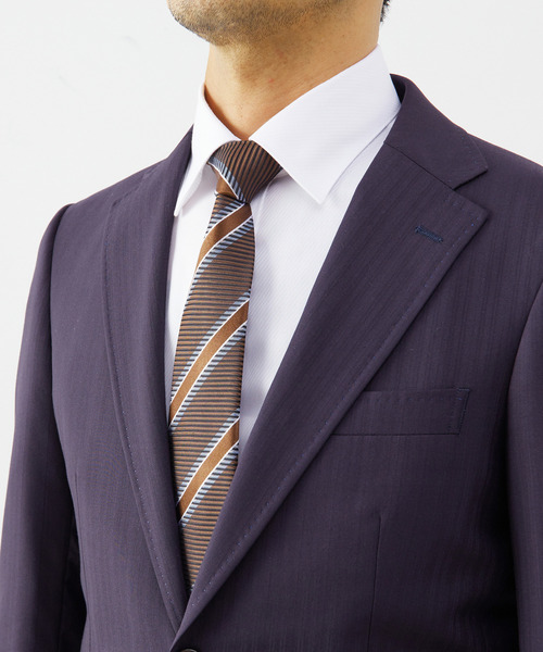 MEN'S MELROSE（メンズメルローズ）の「カラーストライプネクタイ（ネクタイ・メンズ・レッド系その他2/カーキ/レッド系その他/グリーン/ブラウン・9）」の2枚目の写真