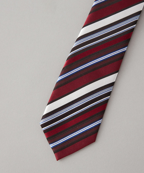 AURALEE 赤 ストライプ ネクタイ 楽天市場】洗えるネクタイ ストライプ レッド 赤 ブラック 黒 ブルー