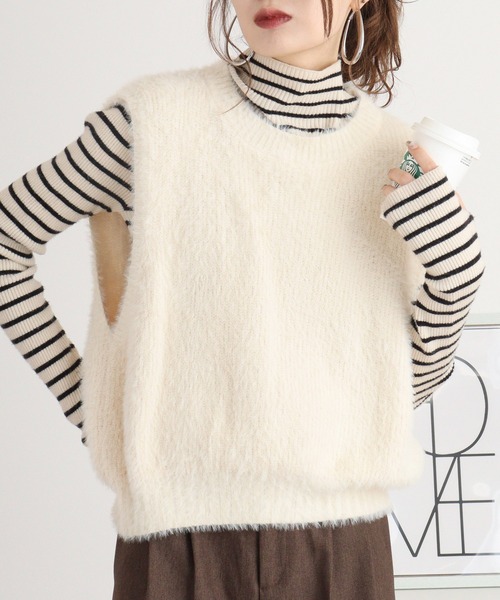 FUNALIVE（ファンアライブ）の「je crois soi ナイロンシャギーニット