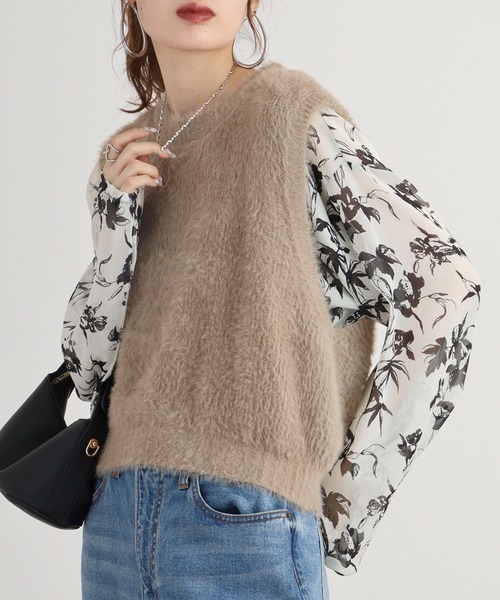 FUNALIVE（ファンアライブ）の「je crois soi ナイロンシャギーニット