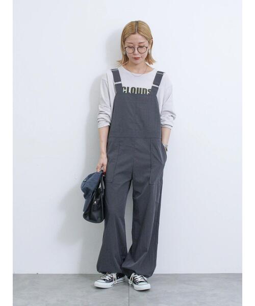 Samansa Mos2 blue（サマンサモスモスブルー）の「サロペット（その他パンツ・レディース・チャコールグレー/ブラック/カーキ・F）」の19枚目の写真