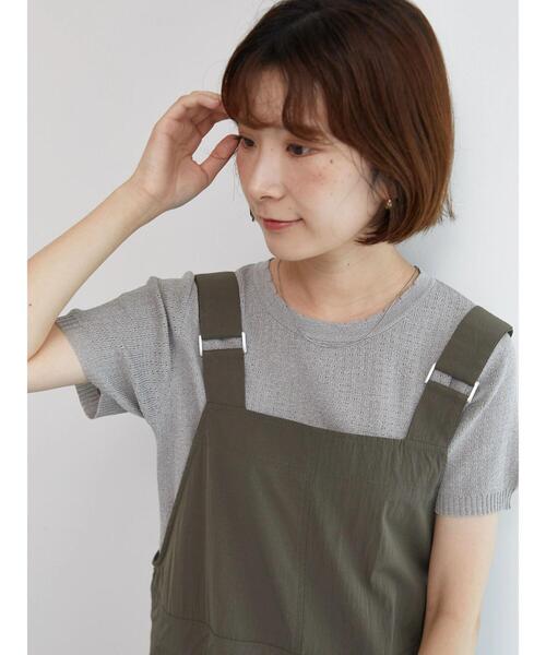 Samansa Mos2 blue（サマンサモスモスブルー）の「サロペット（その他パンツ・レディース・チャコールグレー/ブラック/カーキ・F）」の4枚目の写真