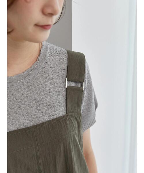 Samansa Mos2 blue（サマンサモスモスブルー）の「サロペット（その他パンツ・レディース・チャコールグレー/ブラック/カーキ・F）」の5枚目の写真