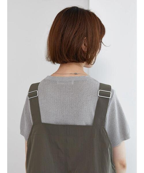 Samansa Mos2 blue（サマンサモスモスブルー）の「サロペット（その他パンツ・レディース・チャコールグレー/ブラック/カーキ・F）」の6枚目の写真