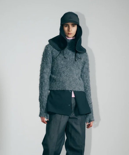 YDOT（ワイドット）の「【Y.BY NORDISK】ワイドットノルディスク SHAGGY KNIT BALACLAVA  P/O（ニット/セーター・メンズ・ブルー系その他/グレー系その他/ブラウン系その他・FREE）」の2枚目の写真