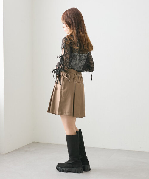 w closet(ダブルクローゼット)の「ロングブーツ(ブーツ・レディース・アイボリー/ブラック/ブラック系その他・MEDIUM/LARGE)」の9枚目の写真